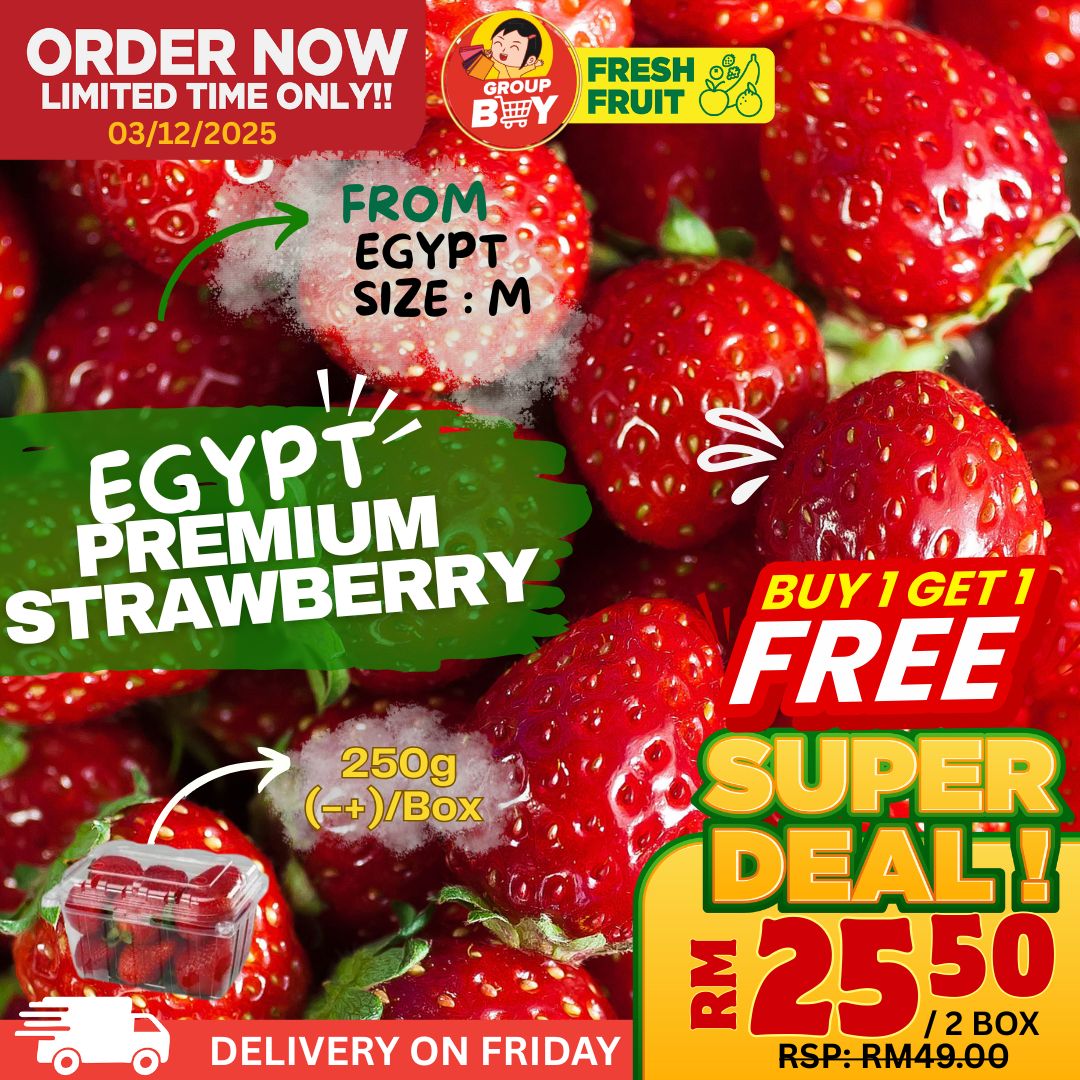 (FRUITS) EGYPT PREMIUM STRAWBERRY 250GM